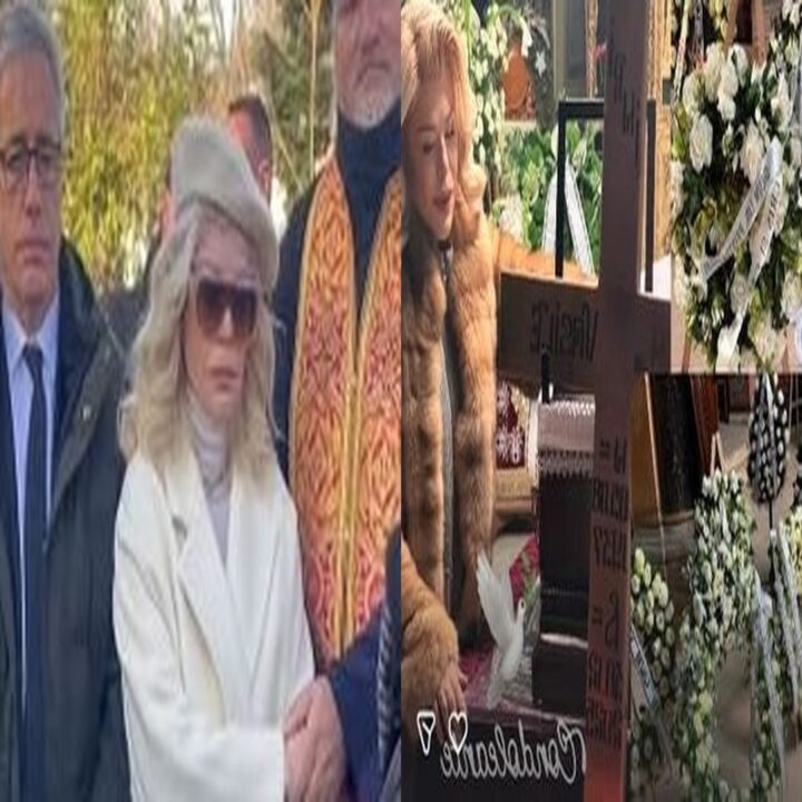 Imaginea care a uimit pe toată lumea! Cine a apărut lângă ea imediat după înmormântarea tatălui