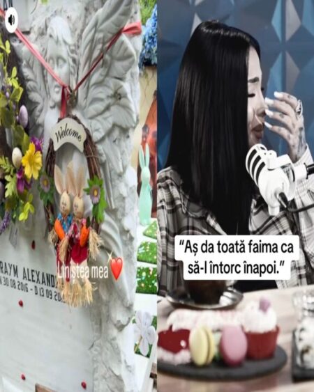 Cristina Pucean, imagine cutremurătoare la mormântul nepoțelului